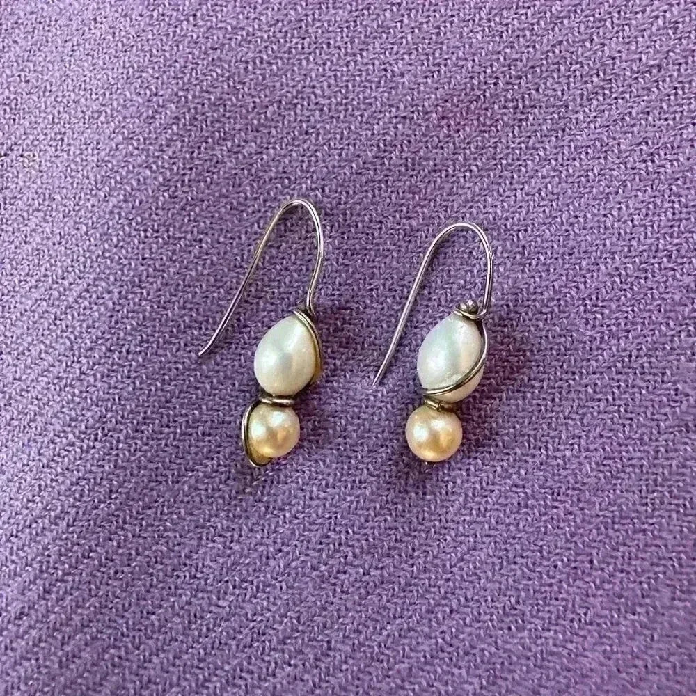 Michael Dawkins Two Cultured Pearls Earrings